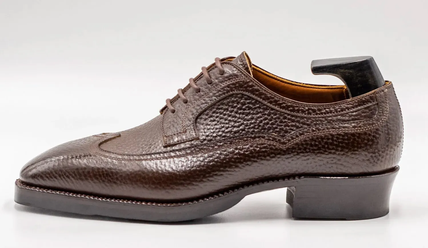 Bruce, brown grain-leather derby
